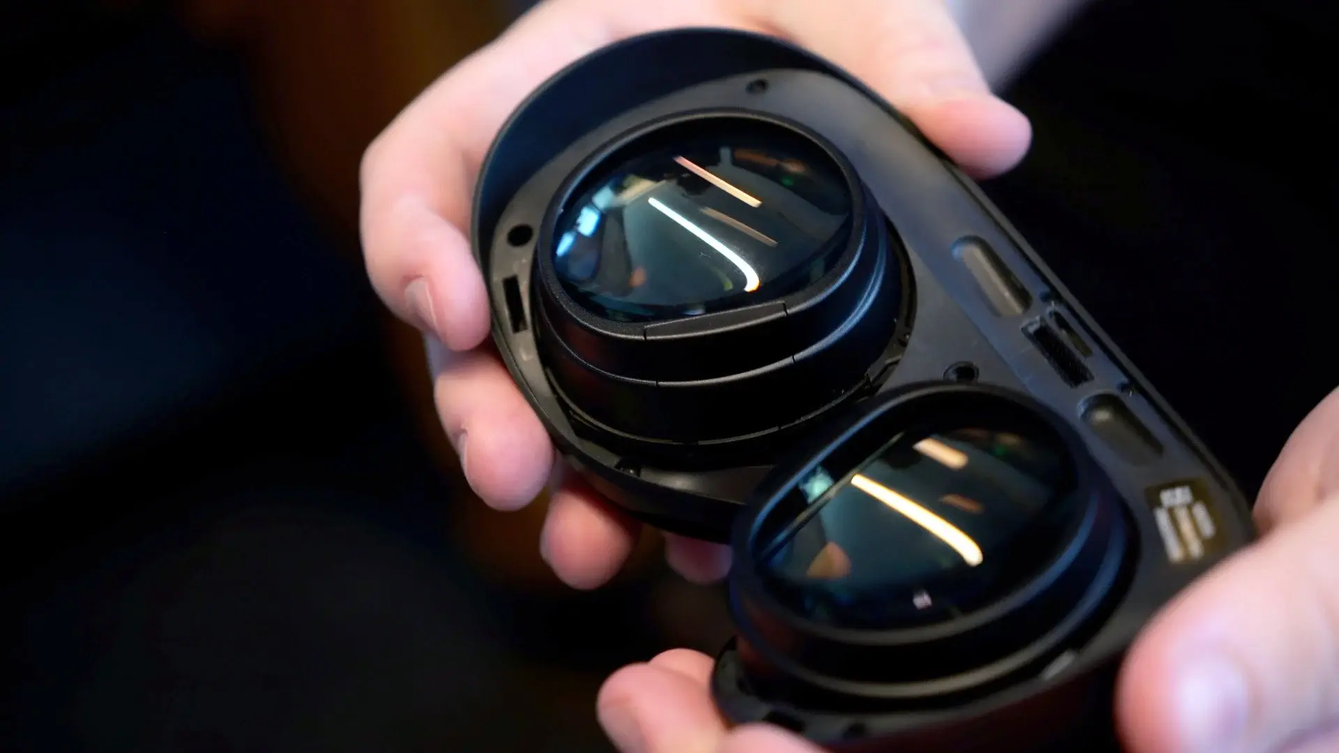 Valve Steam Frame pancake läätsed ja ekraani vaade seestpoolt