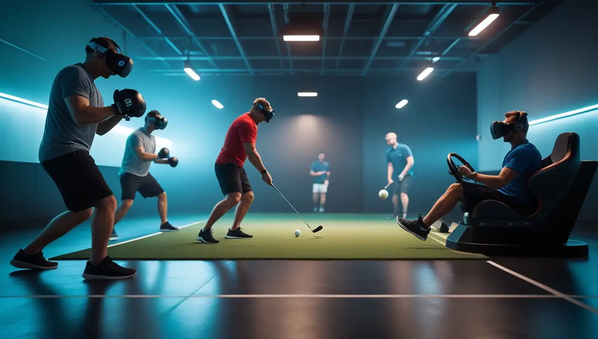 VR spordimängud meestele — poks, golf, jalgpall ja motorsport virtuaalreaalsuses